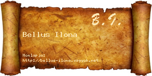 Bellus Ilona névjegykártya