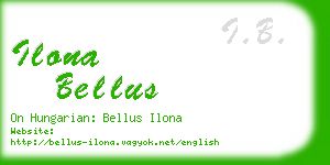 ilona bellus business card